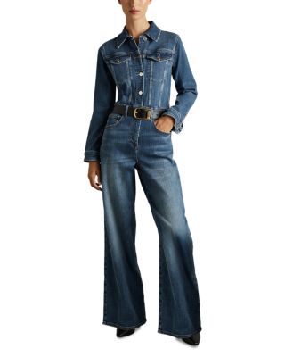 REISS - Celeste Denim Jumpsuit