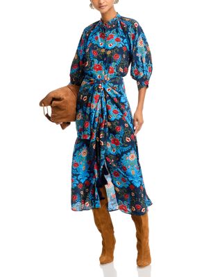 Arabesque Floral Tie Front Dress