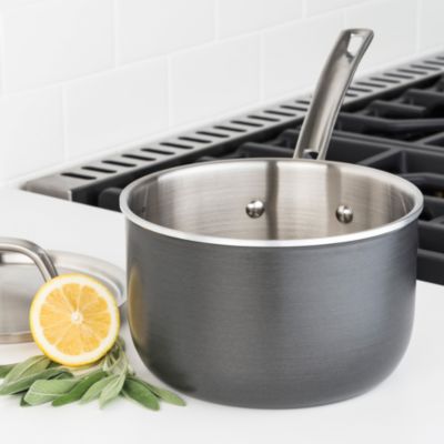 Hard Anodized 10 Pc Cookware Set with Stainless Steel Interior