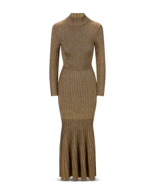 STAUD Tilda Metallic Knit Dress | Bloomingdale's Women