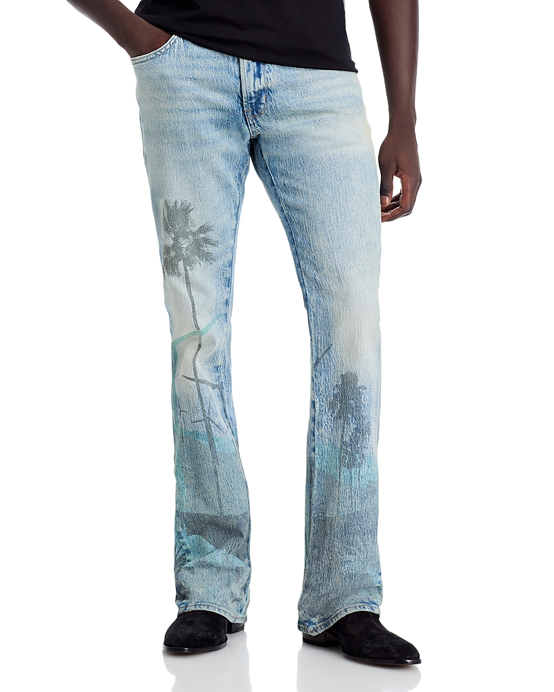 Hudson Walker Kick Flare Bootcut Jeans In Spring Break Blue In Spring Break