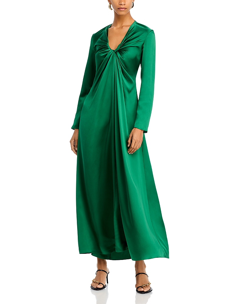 Rosetta Getty Twist Front Silk Dress
