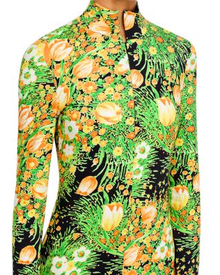 Zip Up Turtleneck Dress