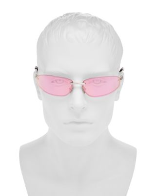 A50S Rimless Oval Sunglasses, 69mm