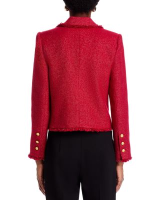 Sylvia Fringe Trim Tweed Jacket