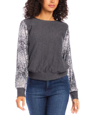 Karen Kane - Sequin Sleeve Top