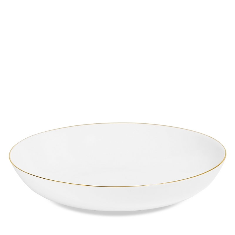 Richard Brendon Line Medium Coupe Bowl In Gold/ White