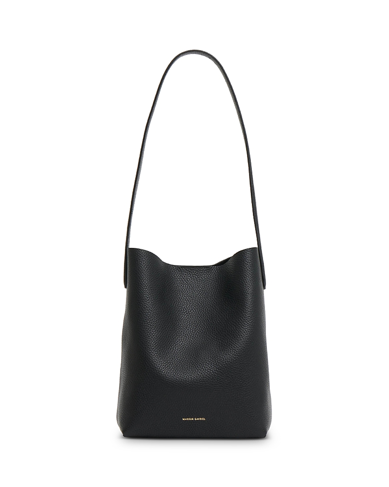 Mansur Gavriel Mini Everyday Cabas Leather Tote In Black
