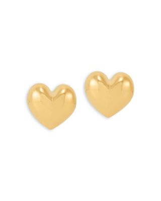 Bloomingdale's Fine Collection Polished Heart Stud Earrings in 14K Yellow Gold