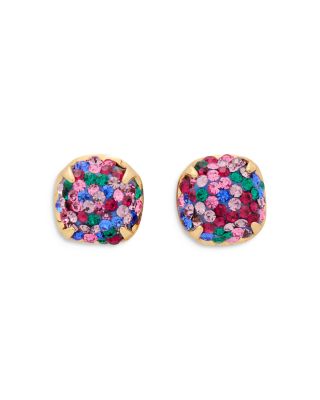 kate spade new york - Multicolor Pav&eacute; Stud Earrings in Gold Tone