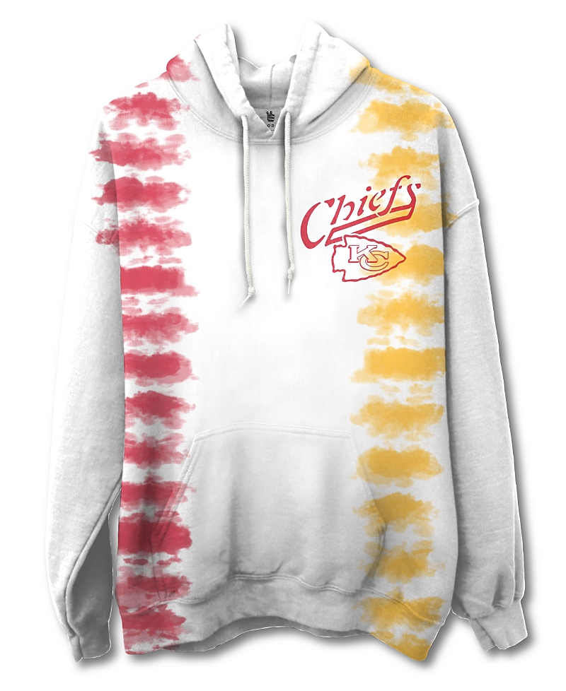 Junk Food Clothing Unisex Nfl Kansas City Chiefs Stitch Tie Dye Hoodie In Tie Dye