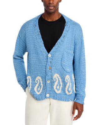 Kartik Research - Distressed Paisley Cardigan Sweater