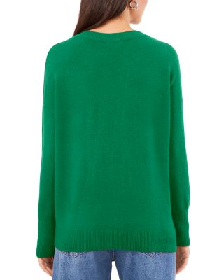 Drop Shoulder Henley Neck Sweater