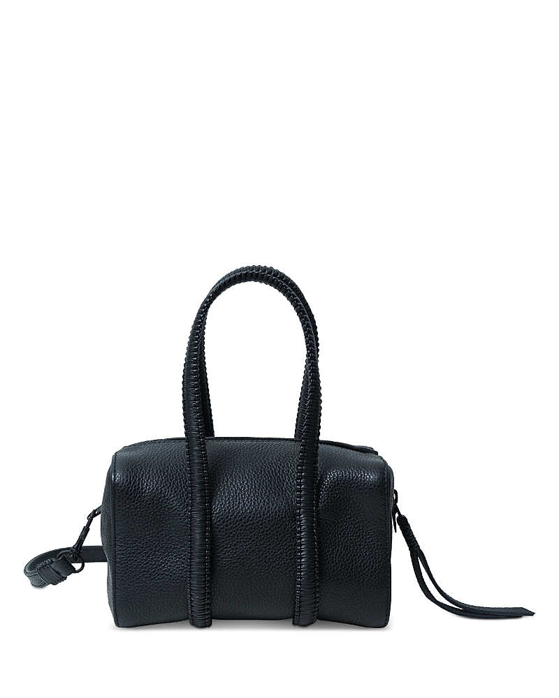 Callista Mini Bowling Grained Leather Top-handle Bag In Black