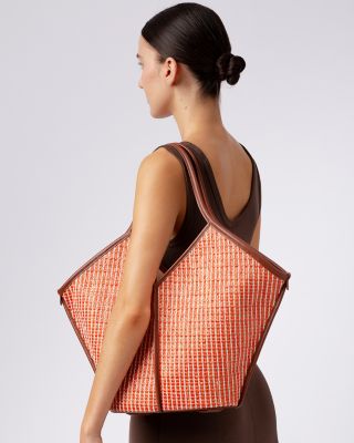 Calella Striped Raffia Tote