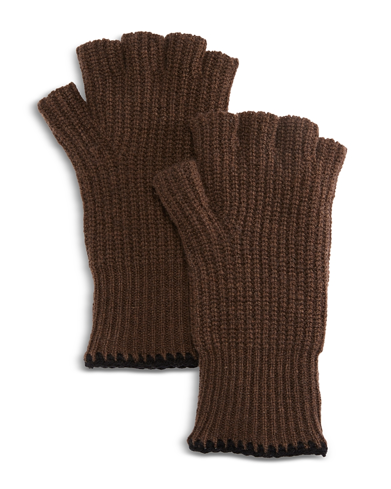 Rag & Bone Clarkson Fingerless Gloves In Slate Brown
