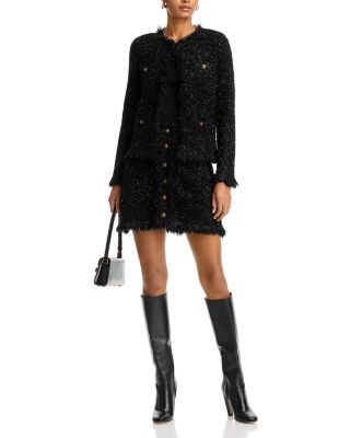 AQUA - Eyelash Trim Jacket & Mini Skirt