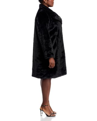 Faux-Fur Coat with Wide Lapels - Exclusive