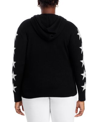 100% Cashmere Star Sleeve Hoodie Sweater - Exclusive