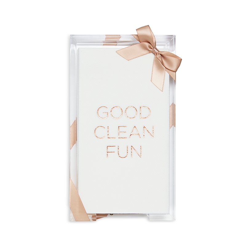 LINED DESIGN GOOD CLEAN FUN GUEST TOWELS, SET OF 20