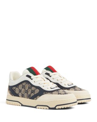 Men's Re-Web Low Top Canvas and Leather Sneakers