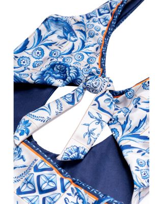 Girls' Iliana Azure Tie 1 Piece Swimsuit - Little Kid, Big Kid