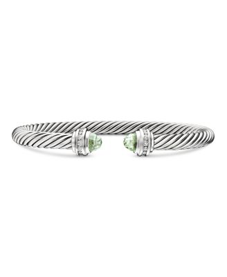 David Yurman Cable Classics Bracelet with Prasiolite & Diamonds