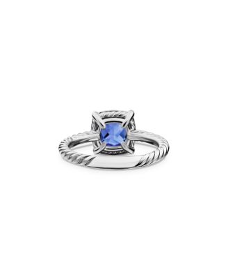 18K White Gold Petite Chatelaine&reg; Tanzanite & Diamond Ring