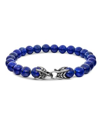 Men's Spiritual Beads Bracelet with Lapis Lazuli, 8mm