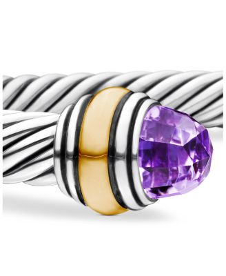 Classic Cable Bracelet in Sterling Silver with 14K Yellow Gold, 5mm