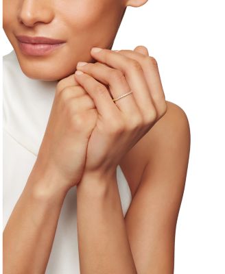 18K Yellow Gold DY Eden Partway Eternity Band Ring with Pav&eacute; Diamonds