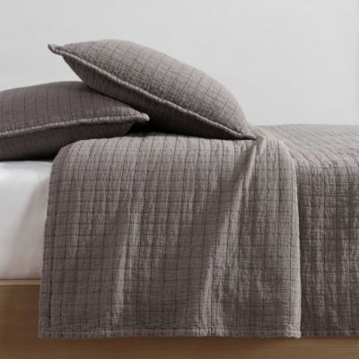Calvin Klein - Essential Garment Washed Cotton Jacquard Coverlet, Queen