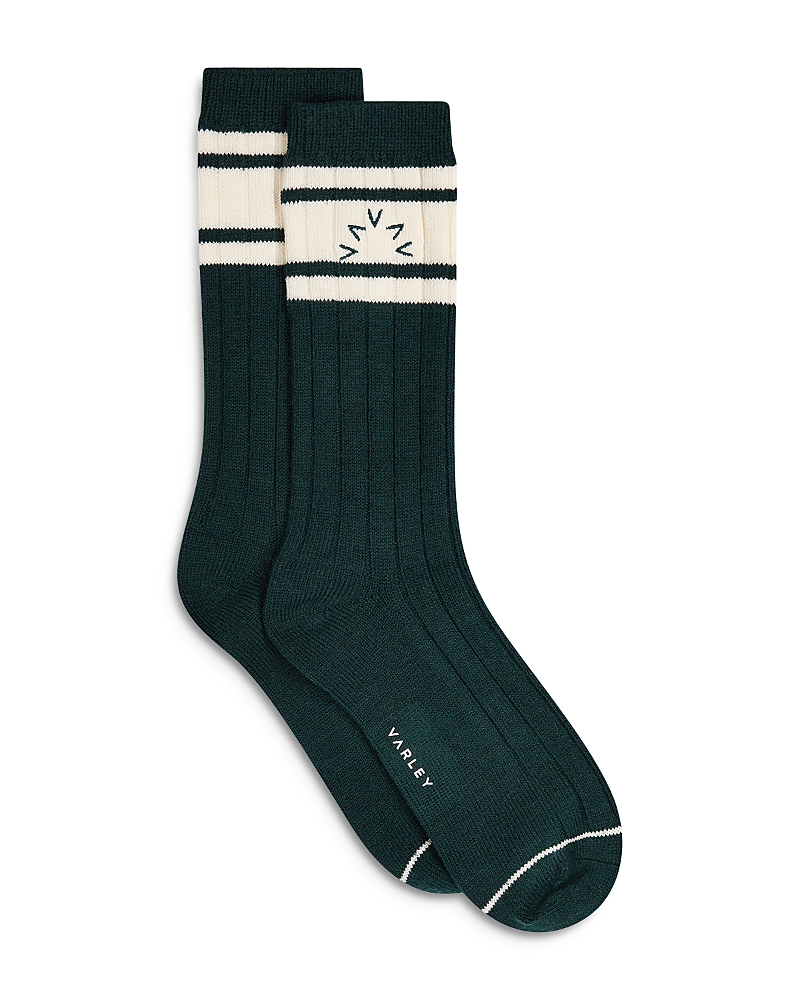 Varley Malissa Wide Rib Crew Socks In Conifer