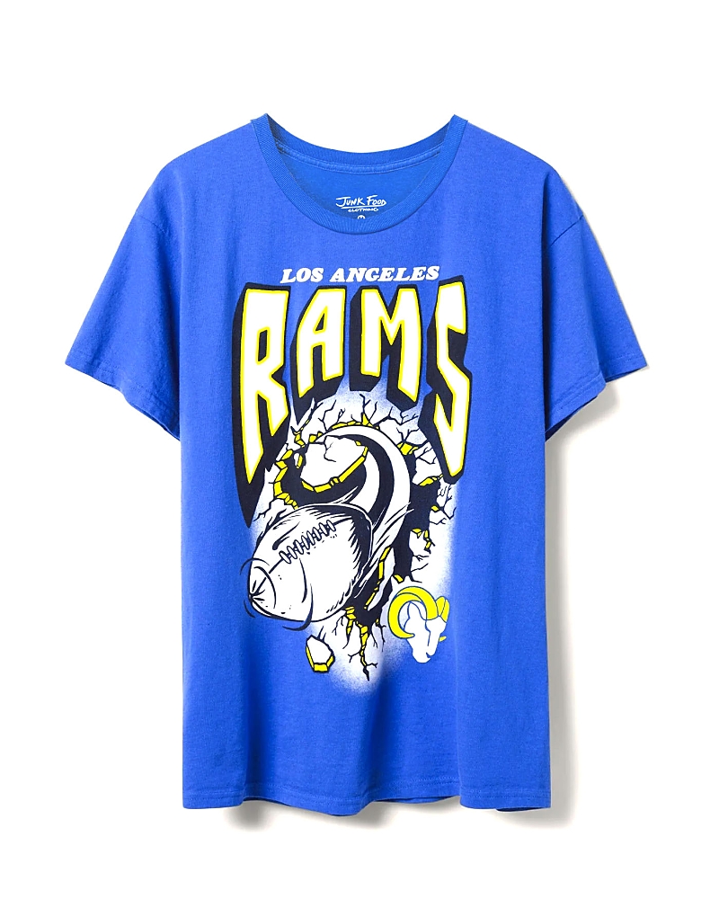 Junk Food Clothing Unisex Nfl Los Angeles Rams Breakthrough Flea Market Tee In Royal
