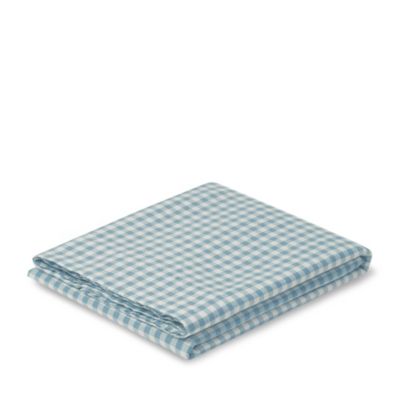 Gingham Linen Blend Flat Sheet, Queen