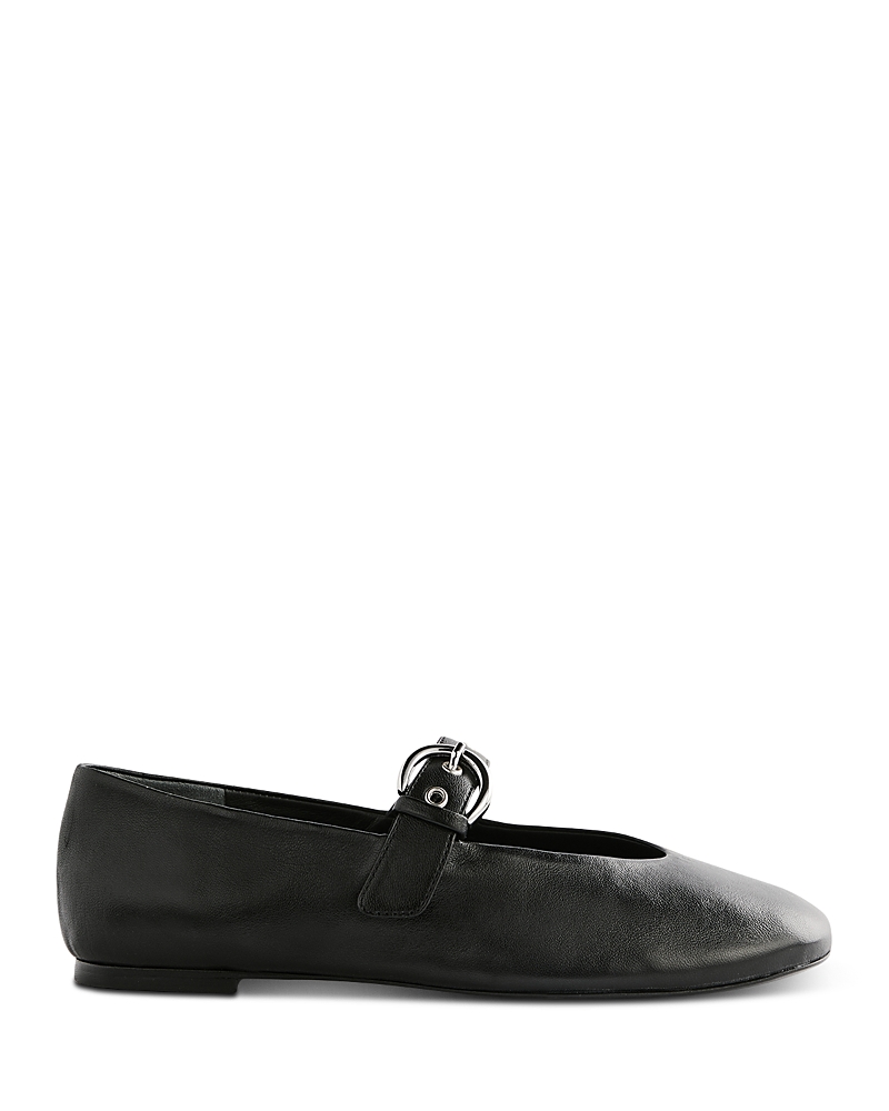 Reformation Bethany Ballet Flats Black In Black