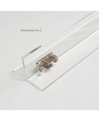 Clear Wall Mounted Zig Zag Pet Gate with Silver Latch, 6 Panel