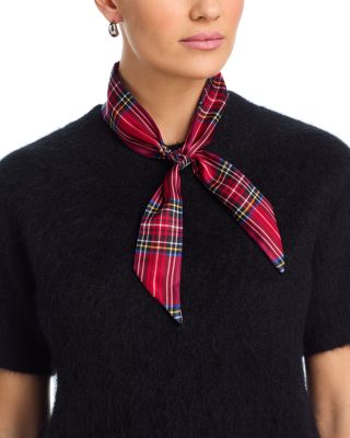 Echo - Plaid Ribbon Silk Scarf