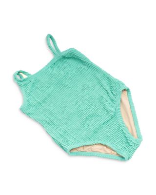 Girls' One Shoulder Textured Crinkle One Piece Swimsuit - Little Kid, Big Kid