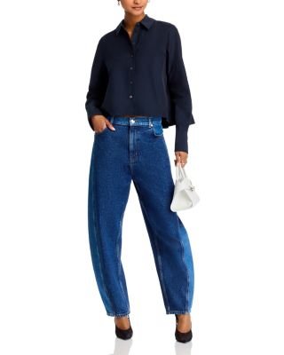 DEREK LAM 10 CROSBYデニム　ハイライズストレートジーンズS〜M Derek Lam 10 Crosby Frankie High Rise Straight Mercer at