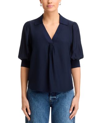 Weldon Collared Silk Blouse