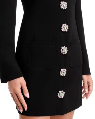 Sheryl Embellished Button Mini Dress