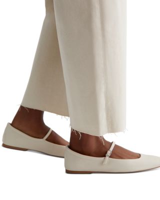 Saige Mid Rise Cropped Wide Leg Jeans in Opal Stone