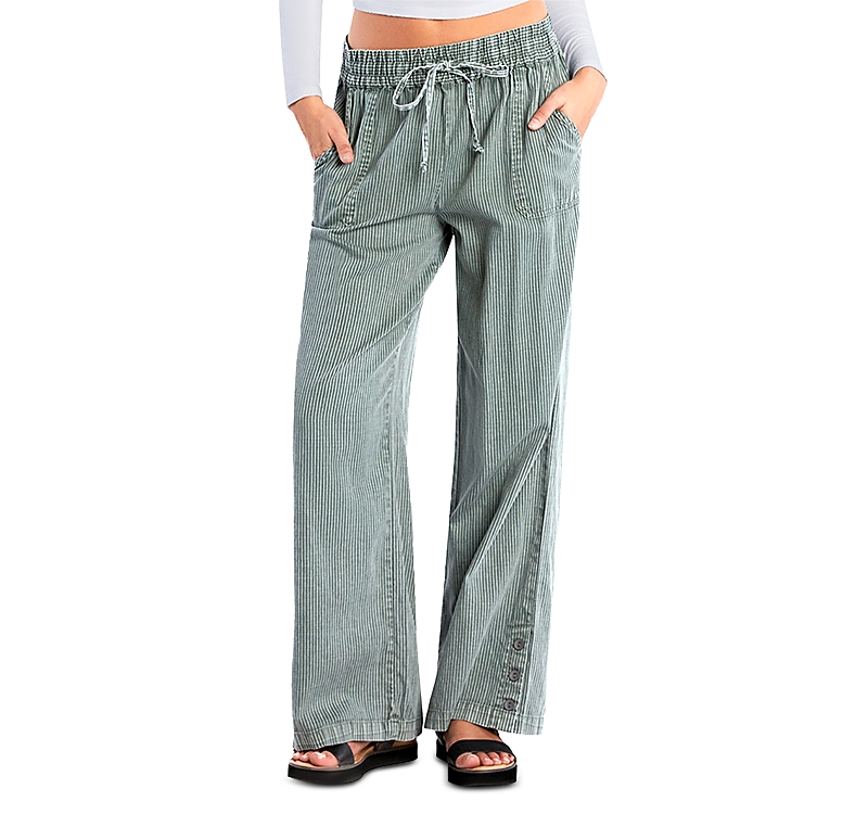 Billy T Hero High Waist Wide Leg Pants In Army Stripe
