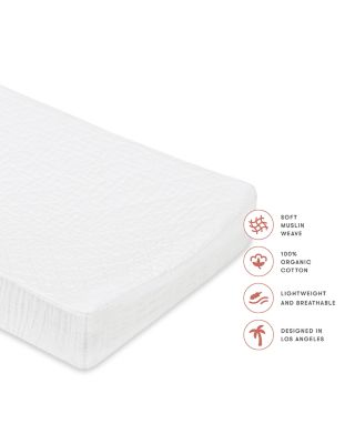 Babyletto Quilted Changing Pad Cover in Muslin Cotton