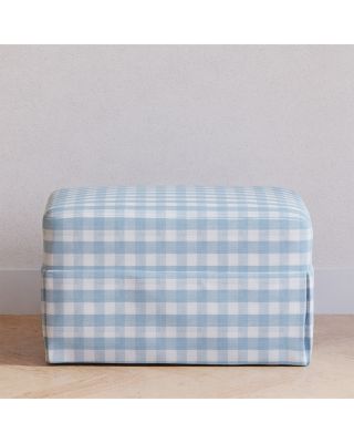 Crawford Gliding Ottoman in Gingham