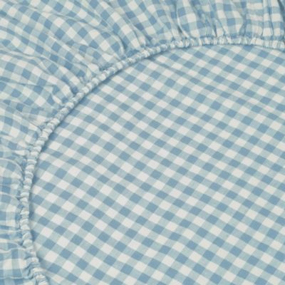 Gingham Linen Fitted Sheet, Full