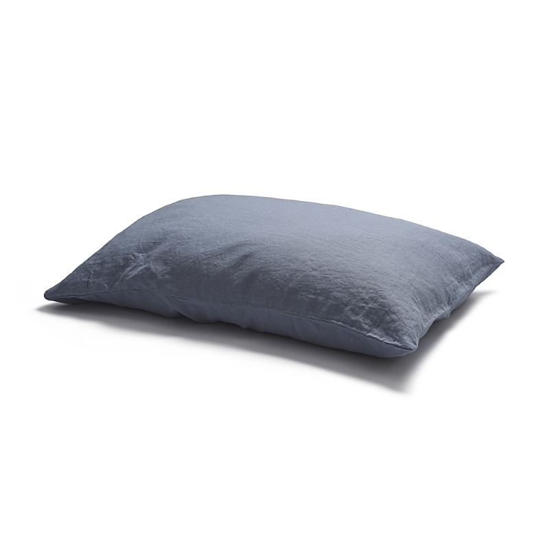 Piglet In Bed Linen Blend Pillowcase Pair, Standard In Dusk Blue