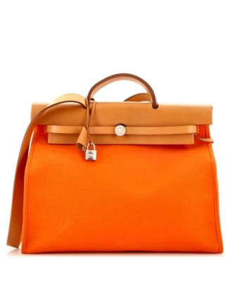 Pre-Owned HERMÈS - 39 Herbag Zip Leather and Toile