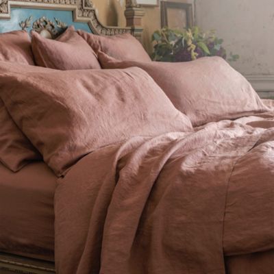 Linen Blend Flat Sheet, Queen